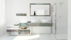meuble-vasque-salle-bain-blanc-mat-bois-patiné-double-vasque
