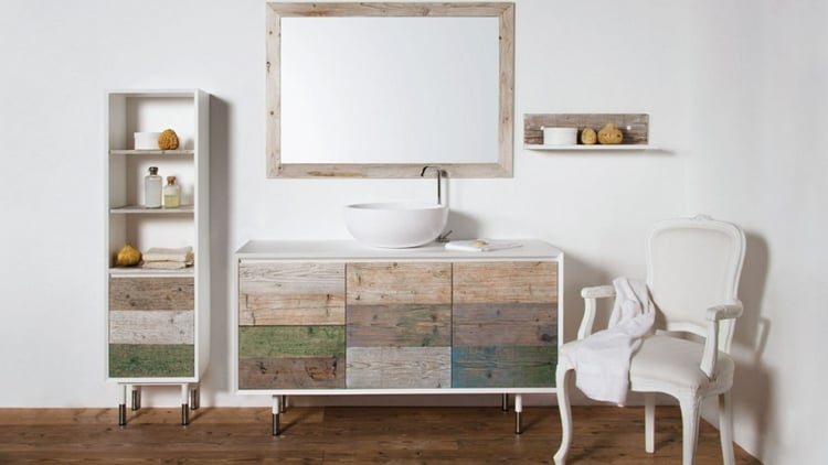 meuble-vasque-salle-bain-bois-cérusé-tons-magnifiques-style-vintage