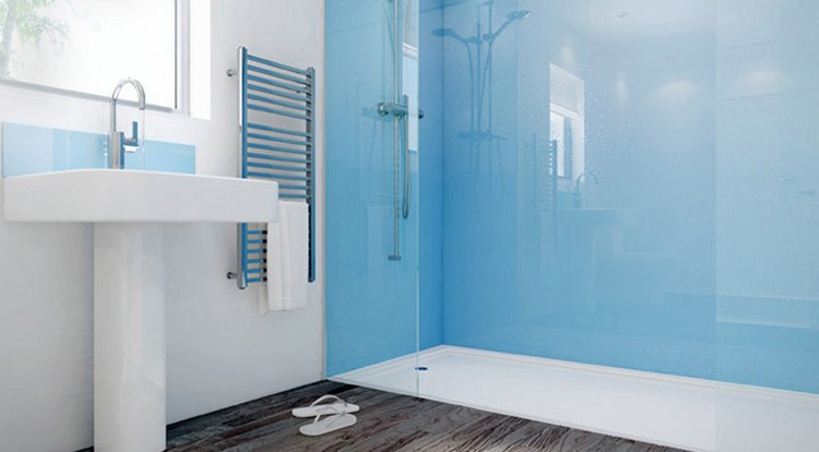 du00e9coratif mural u2013verre salle bains bleu glacier cabine - Nettoyer La Moisissure Dans La Salle De Bain du00e9coratif mural u2013verre salle bains bleu glacier cabine - Nettoyer La Moisissure Dans La Salle De Bain