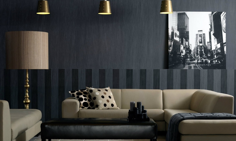 parement-intérieur-textile-tapisserie-murale-moderne-noire