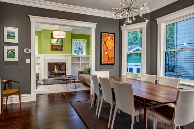 salle-manger-contemporaine-parquet-massif-murs-gris-taupe-cadre-décoratif.jpg