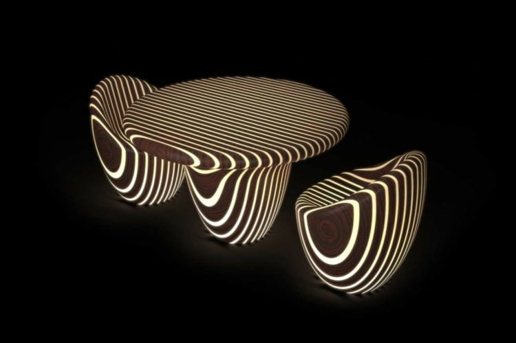 éclairage led meubles-design-bois-massif