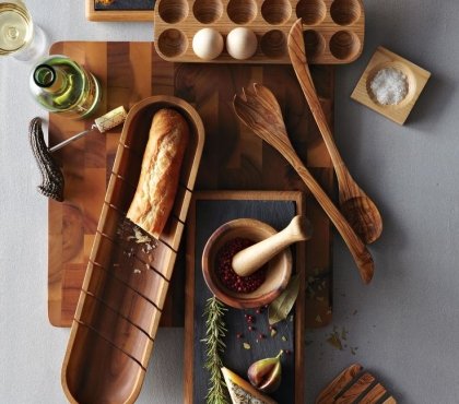 accessoires de cuisine bois ustensiles vaiselle esprit nature