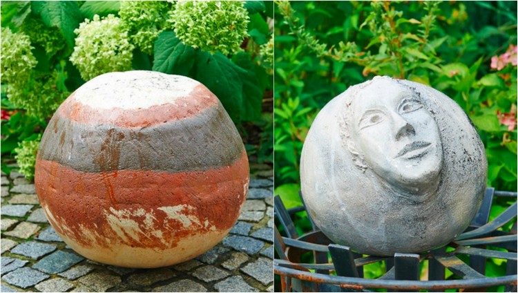 aménagement-jardin-extérieur-sculputre-boule-argile