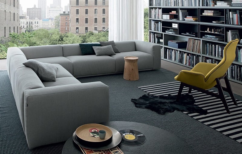 canapé-italien-tissu-gris-Bolton-Sofa-design-Giuseppe-Viganò-Poliform