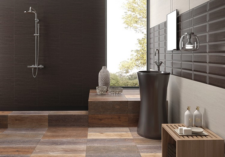 carrelage sol salle de bain -aspect-bois-CASTLE ANTIC-Thang Long Tiles