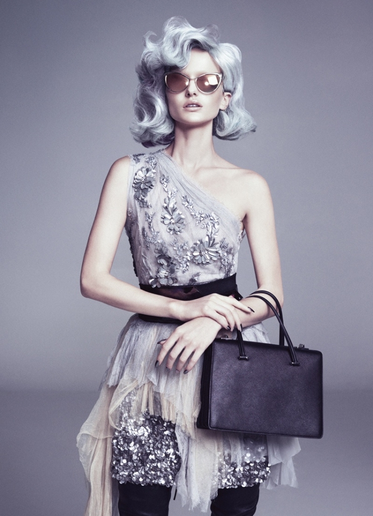 cheveux gris bleuté lavande lila- mode 2016 fashion tendance