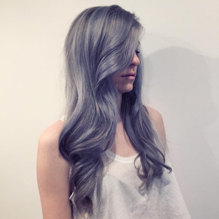 cheveux gris bleuté mode 2016 style vintage romantique