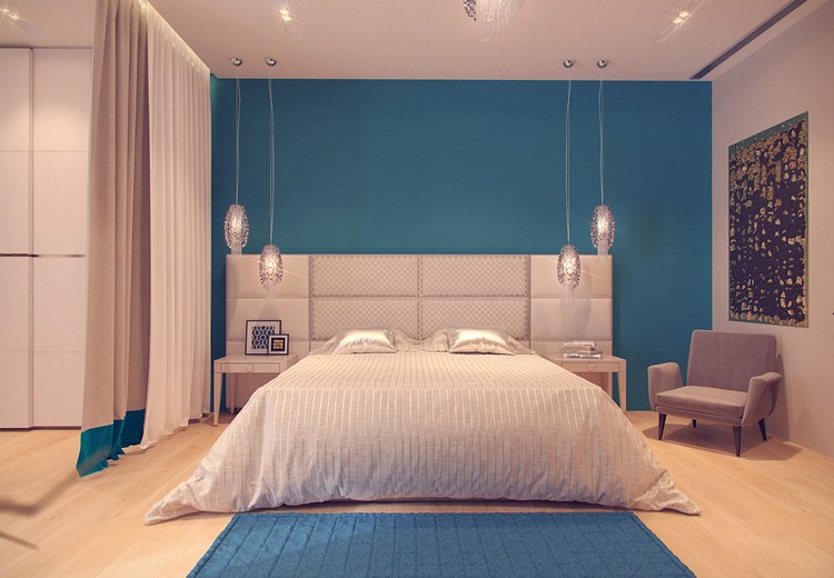 Couleur de peinture pour chambre tendance en 18 photos ! Peinture bleu nuit chambre