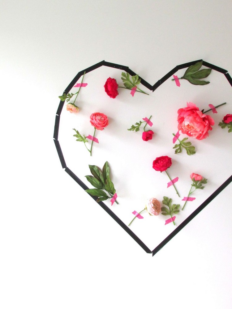 décoration saint valentin DIY-realiser-coeur-amour-fleurs-fraiches