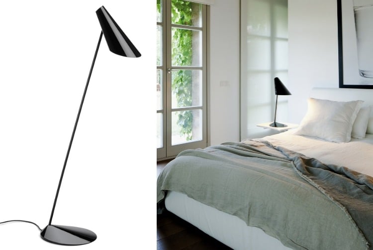 luminaire chambre adulte -lampadaire-lampe-chevet-noir-minimaliste