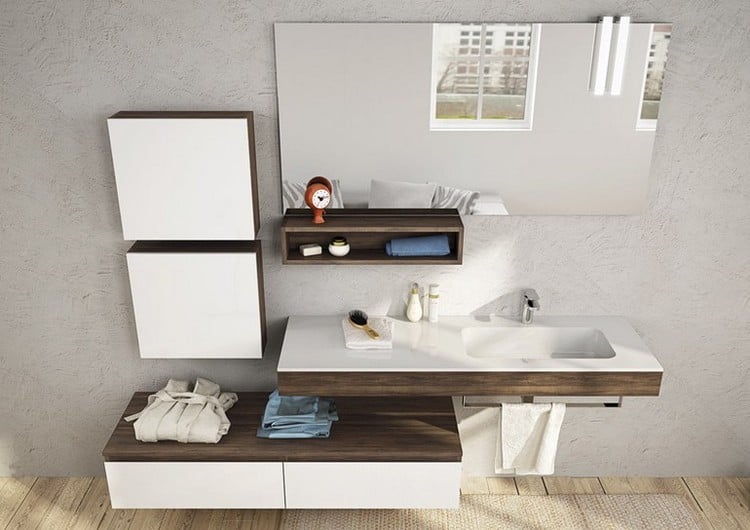 meuble de salle de bain en bois -ensemble-meubles-muraux-bois-blanc-FREEDOM 18-LEGNOBAGNO