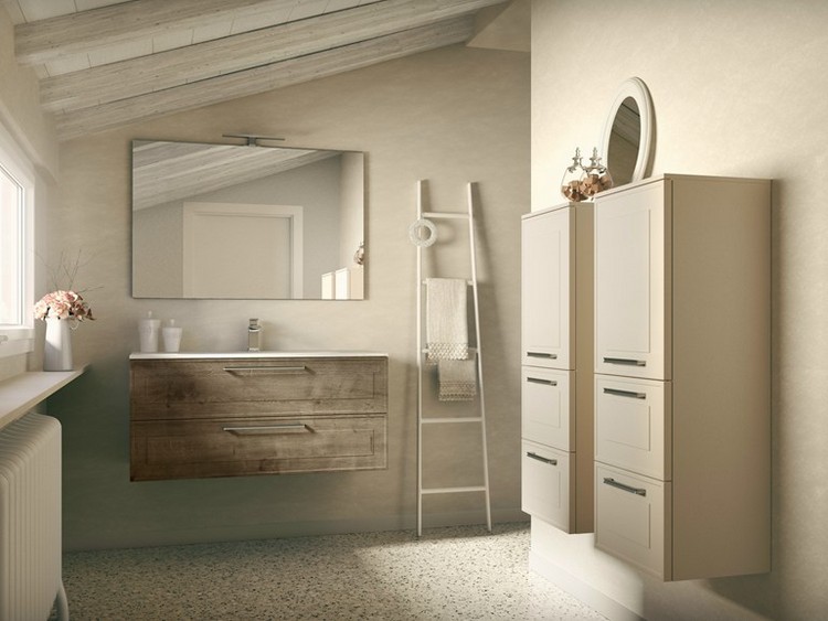 meuble de salle de bain en bois -meuble-vasque-tiroirs-DRESSY COMP 02 - IdeaGroup