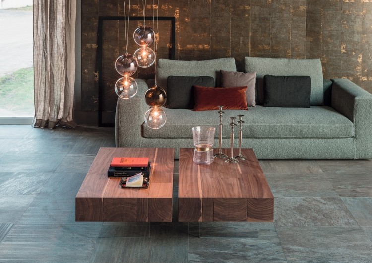 meuble design moderne-table-basse-bois-massif-Cattelan Italia -Lingotto