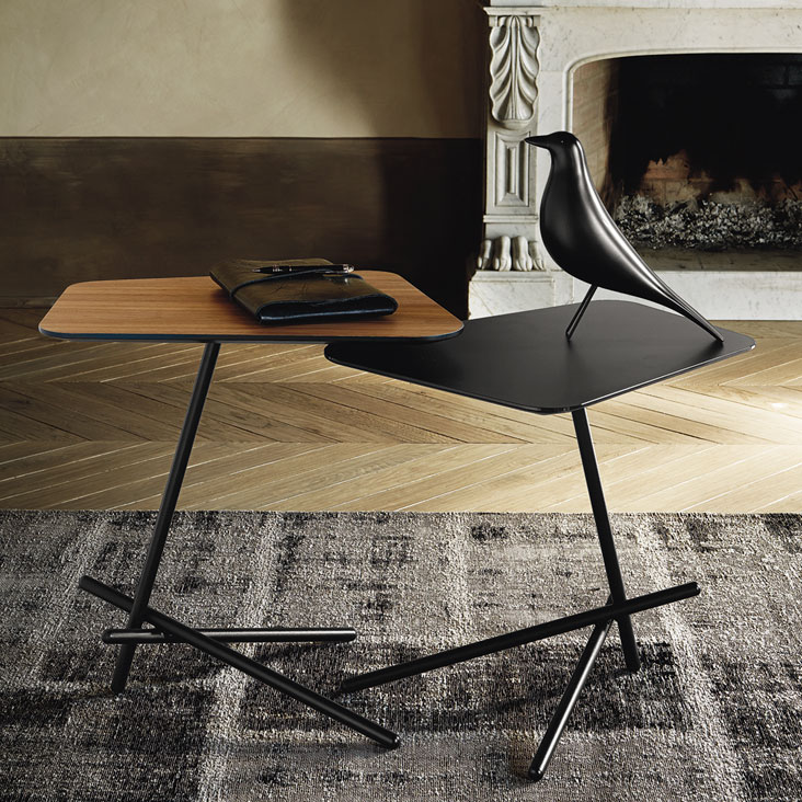 meuble design moderne-table-basse-noir-bois-Cattelan Italia -Laser