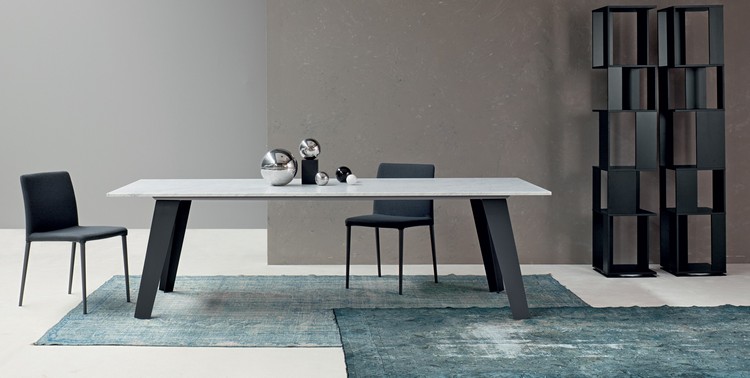 meuble design moderne-table-manger-noir-blanc-alain-gilles-welded