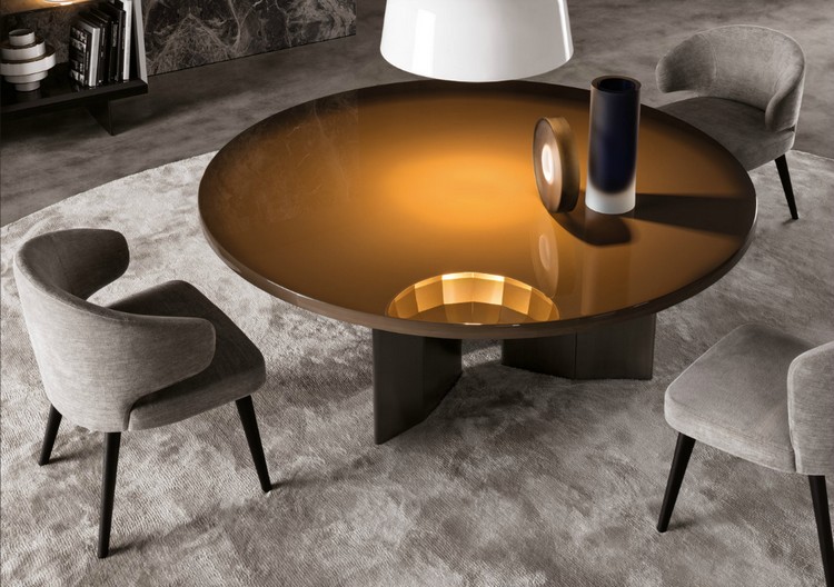 meuble design moderne-table-manger-ronde-Minotti-Morgan