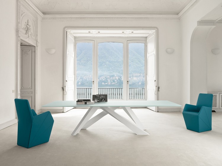 meuble design moderne-table-salle-manger-blanche-alain-gilles-big-table-bonaldo-big-table