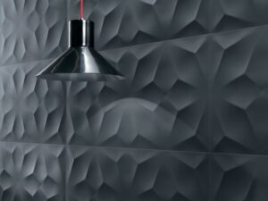 panneau mural décoratif gris-anthracite-forme-géométriques-suspension