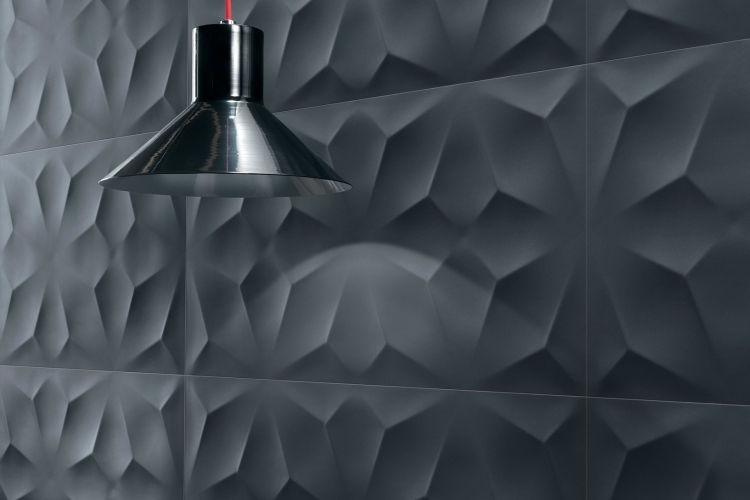 panneau mural décoratif gris-anthracite-forme-géométriques-suspension
