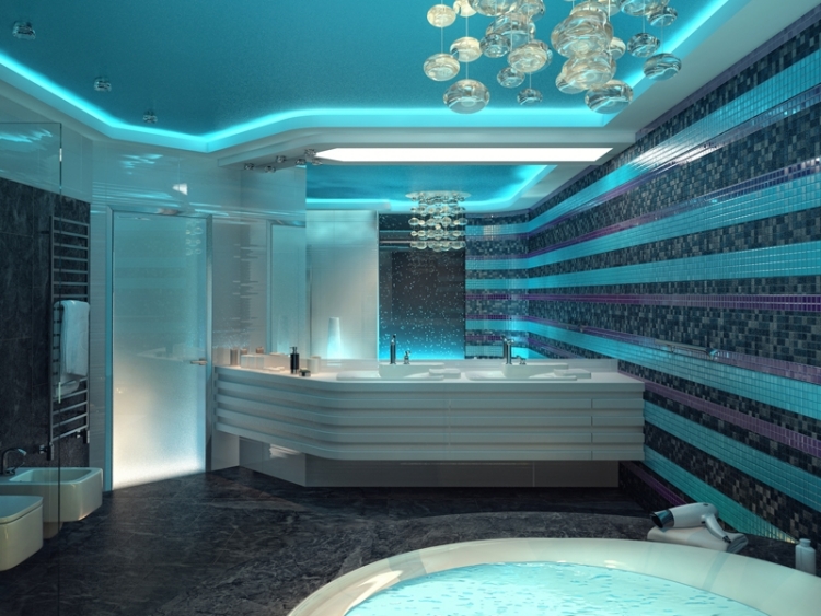 salle de bain mosaique bleu-nuancé-suspension