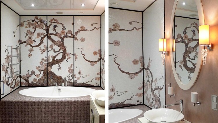 Salle de bain mosaique idées et conseils en 23 photos cool ! Baignoires inspiration Japonaise