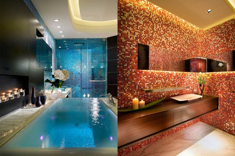 salle-bain-mosaique-parement-mural--orange-rouge