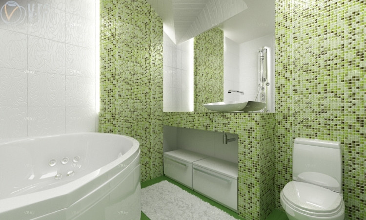 salle-bain-mosaique-vert-anis-vasque-meuble