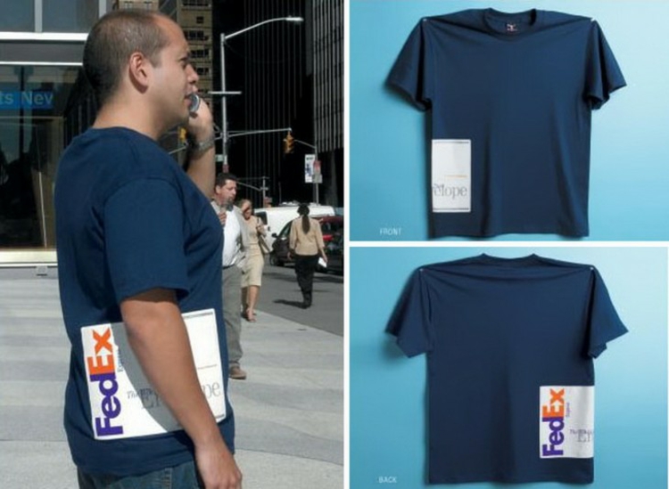 t-shirt-originaux-publicité-fedex-livreur-paquet