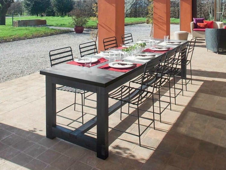 table d’extérieur –design-rectangulaire-bois-terrasse-paves-FRAME-Minacciolo
