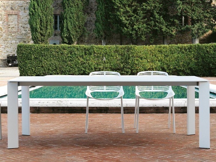 table d’extérieur –design-rectangulaire-classique-blanche-GRANDE ARCHE-FAST