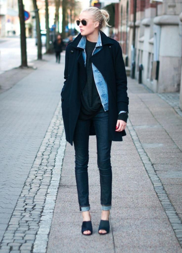 veste-jean-femme-manteau-noir-sandales