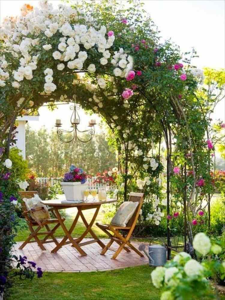 coin repas -mobilier-jardin-bois-arche-rosiers-grimpants