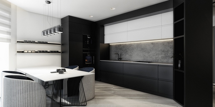 Décoration noir et blanc 6 intérieurs exclusifs ultra modernes Cuisine décor Beton
