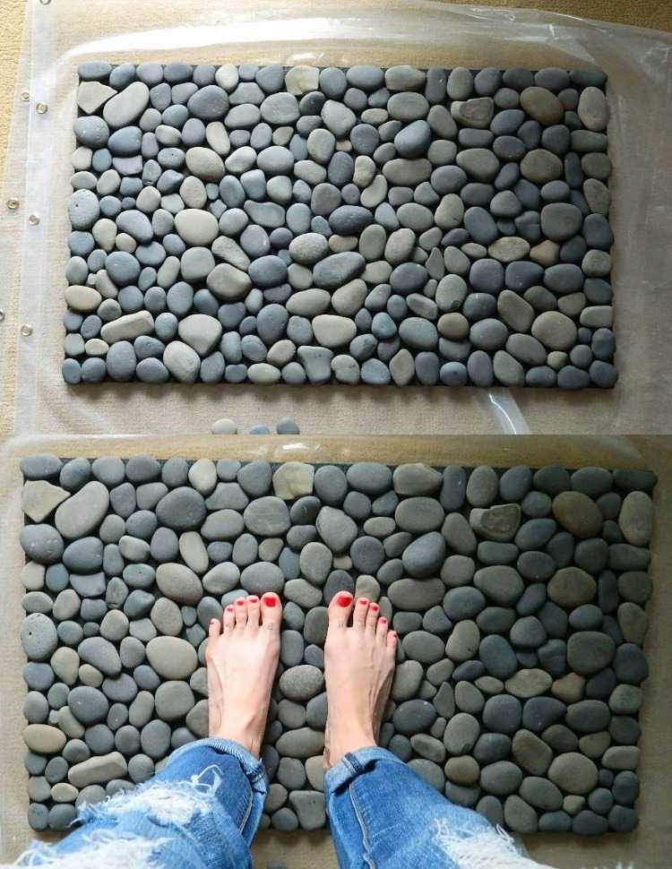 déco jardin DIY faire un paillasson desprit nature en galets gris déco jardin DIY faire un paillasson desprit nature en galets gris