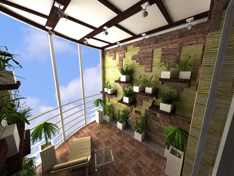 jardin-balcon-agencement-plantes-mural-pots-blanc-vernis