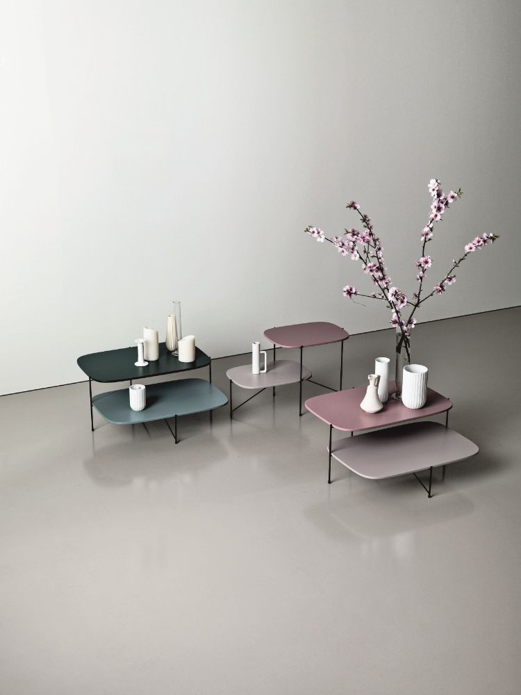 meubles design -ensemble-tables-basses-plateau-rose-gris-HAIKU