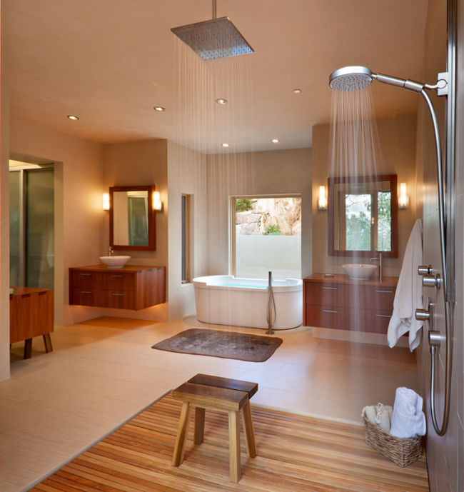 Salle de bain en bois en 30 idées inspirantes ! Décor Baignoires Rangement