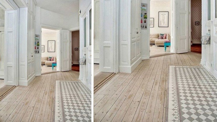 Carrelage original couloir et carreaux de ciment multicolores ! De cuisine Ciment décor Carreaux