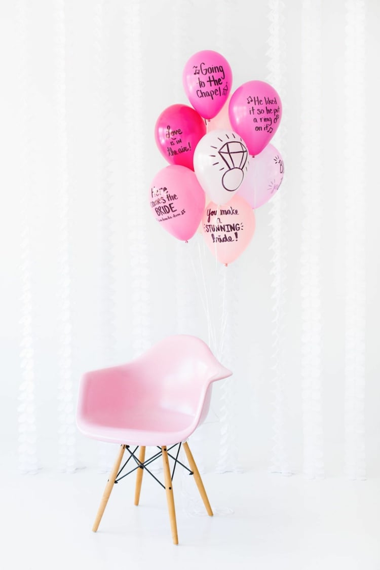 décoration ballons gonflables rose bridal shower vie jeune fille