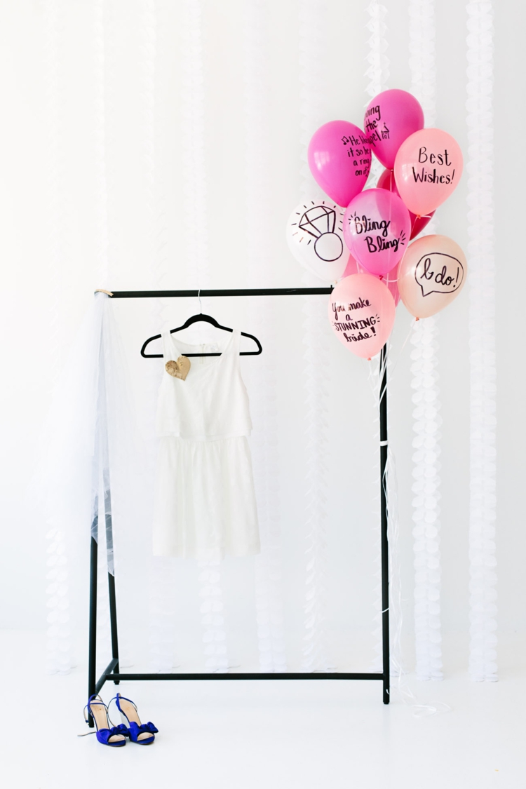 décoration ballons gonflables roses enterrement de vie de jeune fille -bridal shower