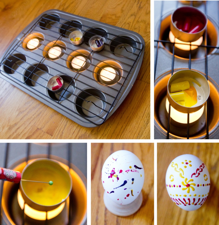 décoration d’œufs de Pâques cire-tutoriel-photos-faire-fondre-crayons-cire