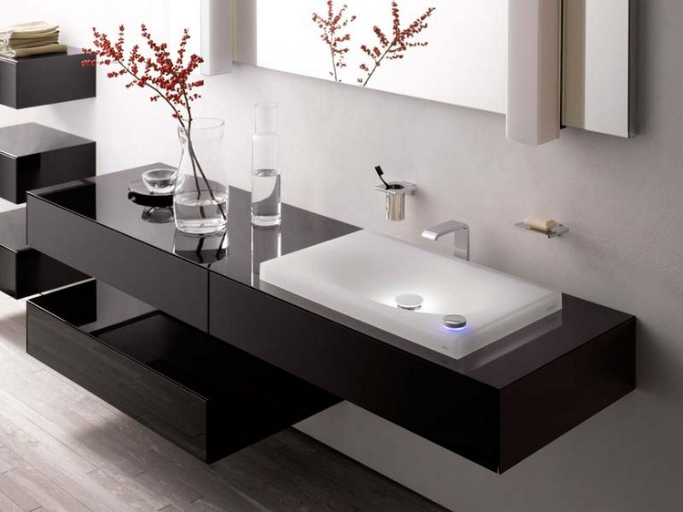 lavabo-salle-bain-design-plan-noir-laqué-sol-carrelage
