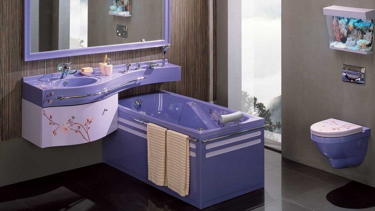 lavabo-salle-bain-encastré-plan-violet-meuble-sous-lavabo-motifs-fleurs