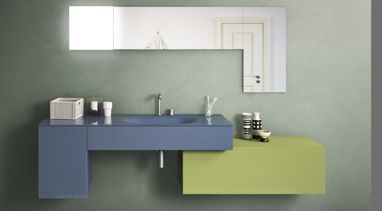 lavabo salle de bain encasctrable moderne meuble-vasque-bleu-gris-vert-olive