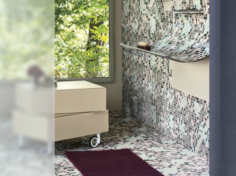 lavabo salle de bain italien SKIN de design innovant-mosaique-murale