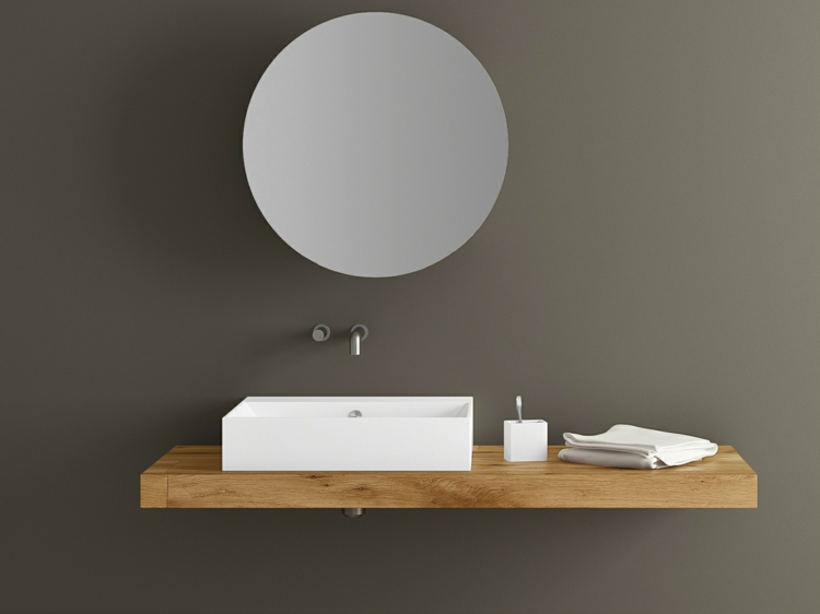 lavabo salle de bain à poser BASICA-plan-vasque-bois-miroir-rond