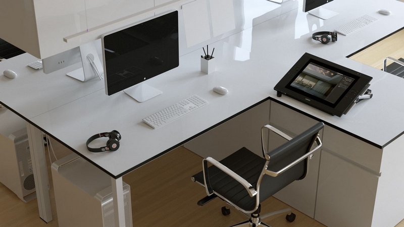 meubles-bureau-modernes-bureau-angle-blanc-fauteuil-cuir-noir