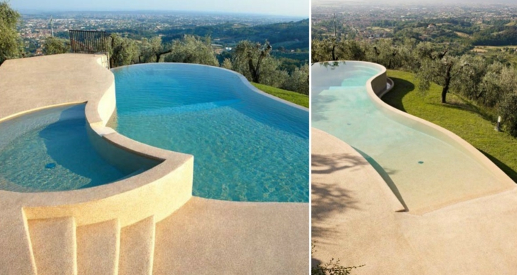 piscine-originale-béton-deux-niveaux-villa-toit-terrasse