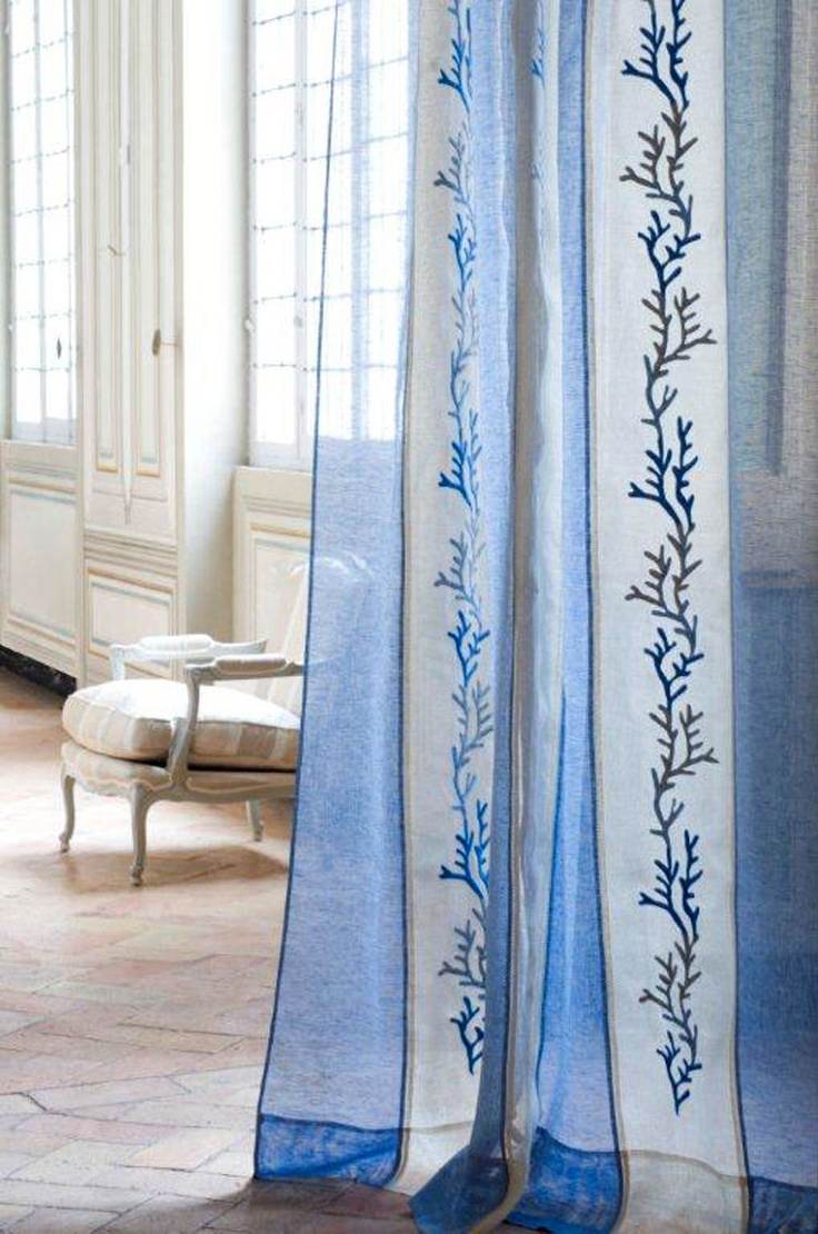 rideaux-voilages-lin-bleu-blanc-motifs-marins-thème-bord-mer